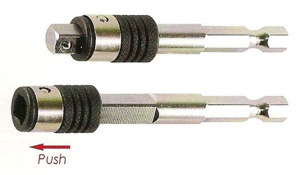 1/4"Dr. 2 In 1 SB-Adapter Size:1/4 hexagon bit holder x 1/4 socket adapter x 70mmL