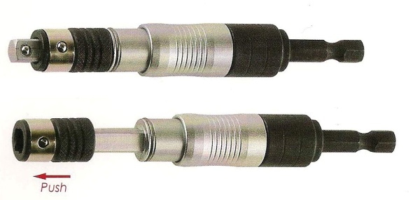 1/4"Dr. Universal 2 In1 SB-Adapter Size:1/4 hexagon bit holder x 1/4 socket adapter x 110mmL
