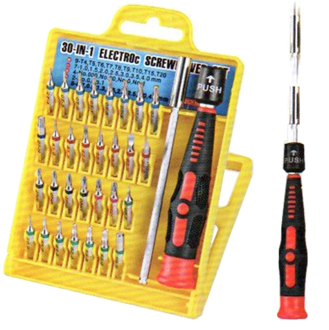 30in1 Electronic Precision Screwdriver (color ring bits)(Zinc Phosphate Finish)