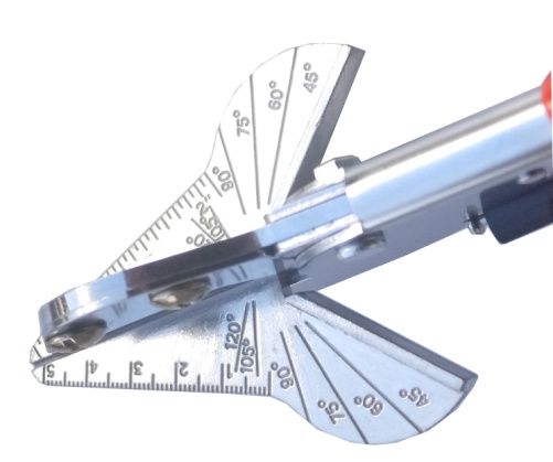 Miter Shear With millimeter, angle and inch scale. 