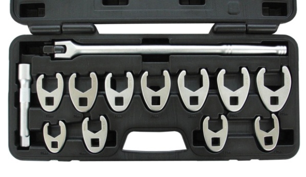 13Pcs Professional Metric Crowfoot Wrench Set