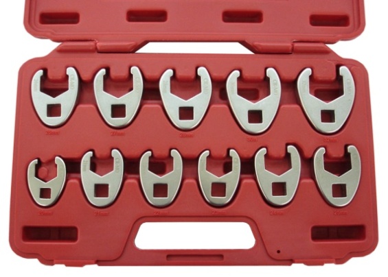 11PC. Professional Metric Crowfoot Wrench Set