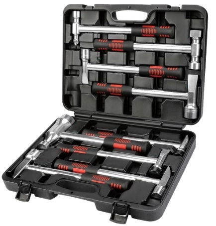 9Pcs Aluminum Body Hammer Set