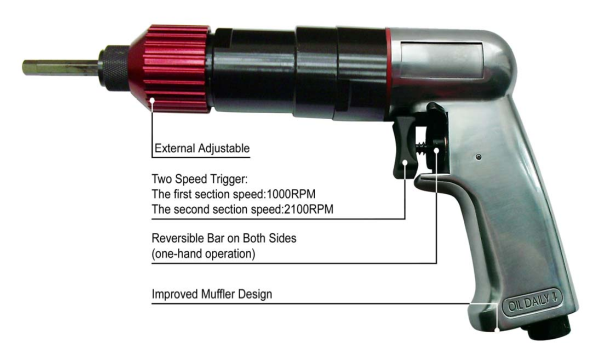 External Adjust Clutch Plstol Screwdriver