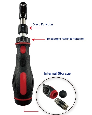 13 In 1 Multi-function Telescopic Ratchet Screwdriver w/Magnetic Drywall Bit HolderXNEW!