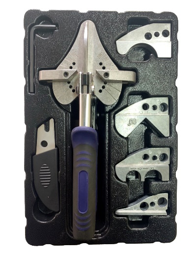 7Pcs Shear Set with Gear 45∘-135∘rotating anvil