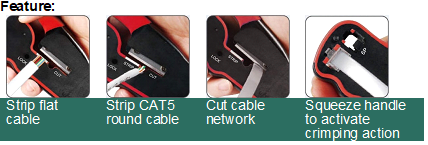 Tele Crimper V RJ45 pass-through terminal