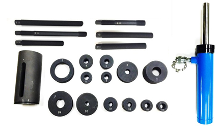 Truck Spring Pin Metal Bush Removal/Install Set (Hydraulic, 3/8''dr. adaptor)