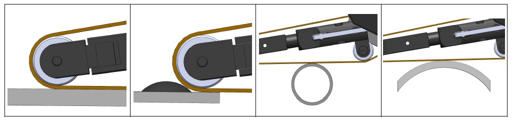 Belt Sander Quick belt release button and adjustable arm