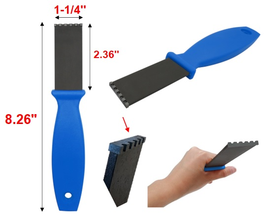 Carbide Scraper with Dual Face Blade (Flat and Serrated)