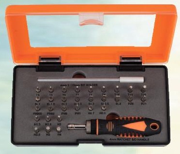 32PCS RATCHET SCREWDRIVER & PRECISION BIT SET