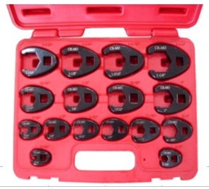 16PC. Professional S.A.E. Crowfoot Wrench Set