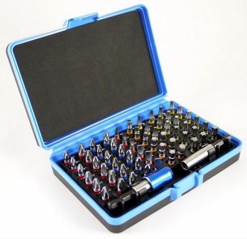 62Pcs Color Ring Bit Set